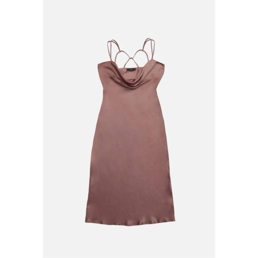 NEW DÈLUC women's arp midi dress in dark mink
